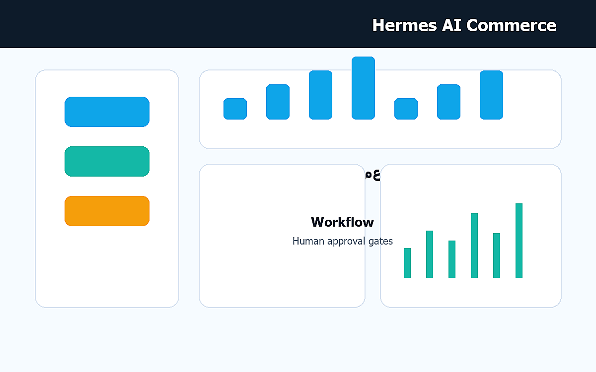 واجهة تصورية لمنصة Hermes للتجارة الذكية